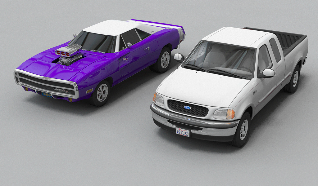  I have done in 3D so far the Charger and my 1997 Ford F150 Lariat 